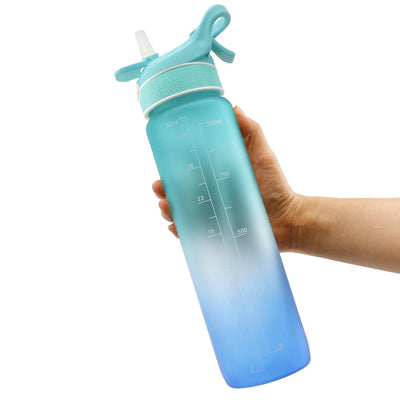 1000ml water bottle scrub bounce cover straw space water bottleHome and kitchen