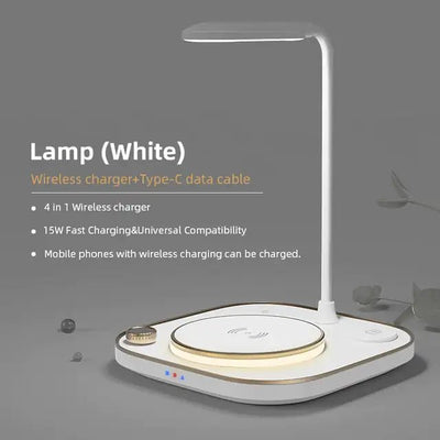 3 - 1 LED Desk Lamp Wireless Charger