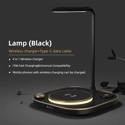 3 - 1 LED Desk Lamp Wireless Charger