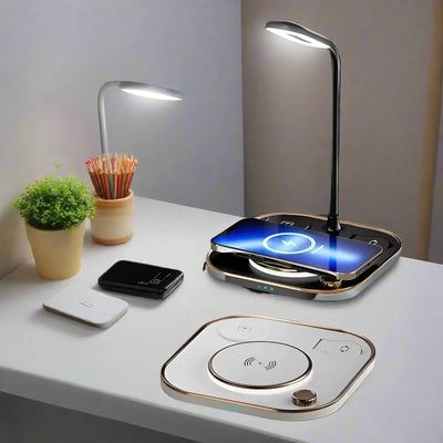 3 - 1 LED Desk Lamp Wireless Charger