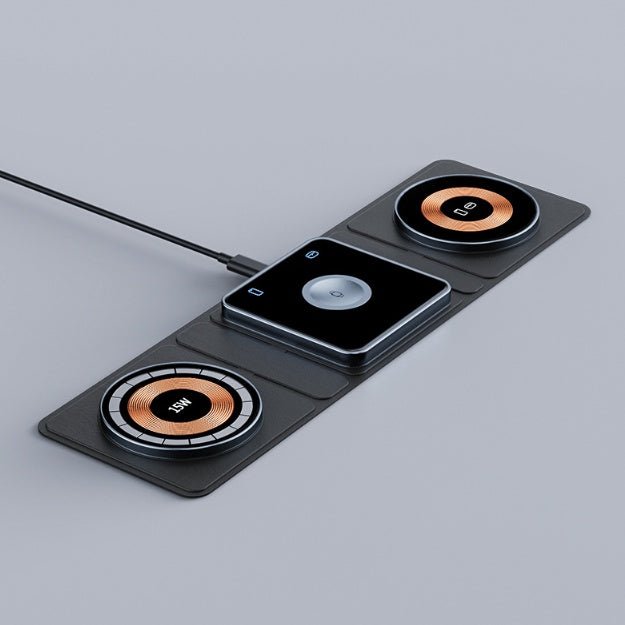 3 IN 1 Magnetic Folding Wireless Charger Station For IPhone Transparent Fast Charging For IWatch And AirpodsAppeals