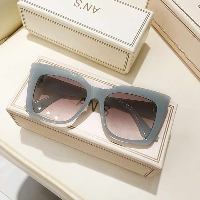 Rectangle Big Frame Cat Eye Sunglasses - Le’Nique Closet 