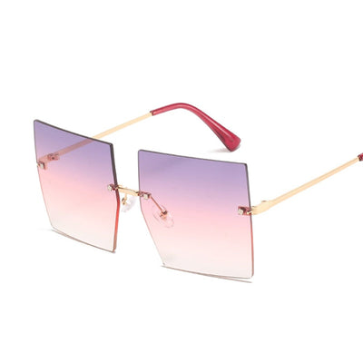 Oversized Rimless Square Sunglasses - Le’Nique Closet 