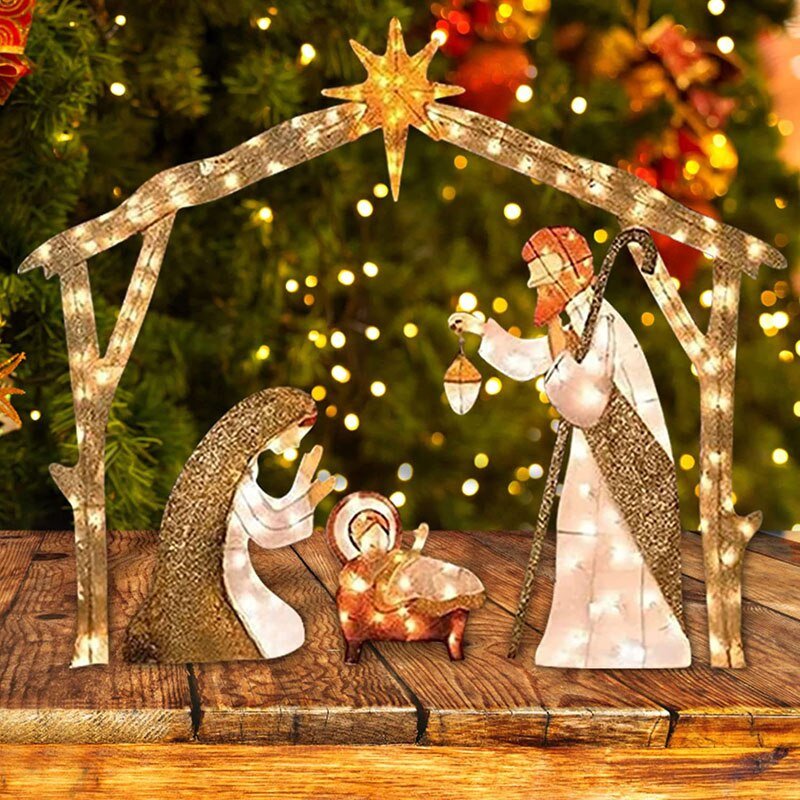 Christmas LED Nativity Lighting sceneChristmas Lightning