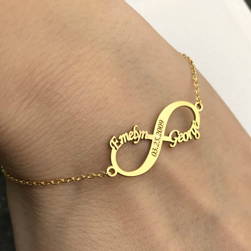 Couple Infinity name BraceletJewelry bracelets