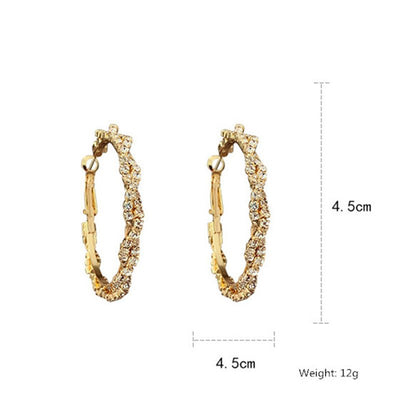 Crystal Round Hoop EarringsEarrings