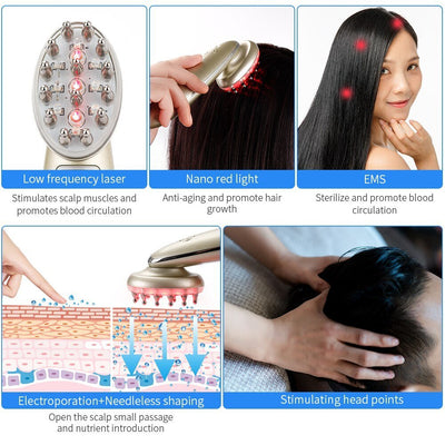 Laser Hair Growth Comb Vibration Massager