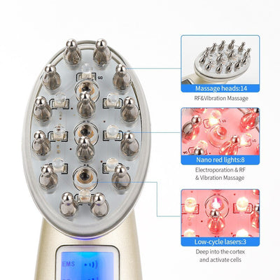 Laser Hair Growth Comb Vibration Massager