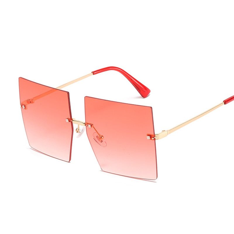 Oversized Rimless Square SunglassesSunglasses