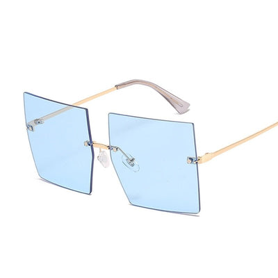 Oversized Rimless Square SunglassesSunglasses