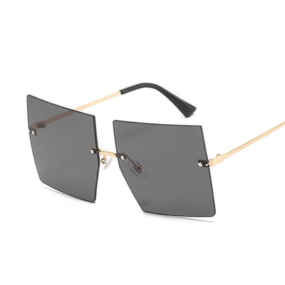 Oversized Rimless Square SunglassesSunglasses