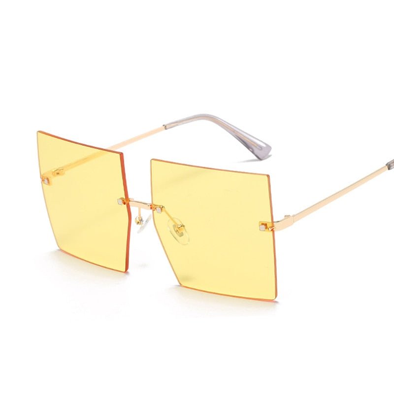 Oversized Rimless Square SunglassesSunglasses