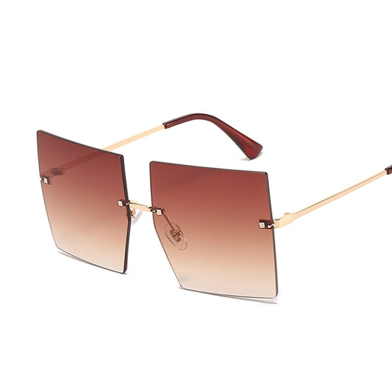 Oversized Rimless Square SunglassesSunglasses