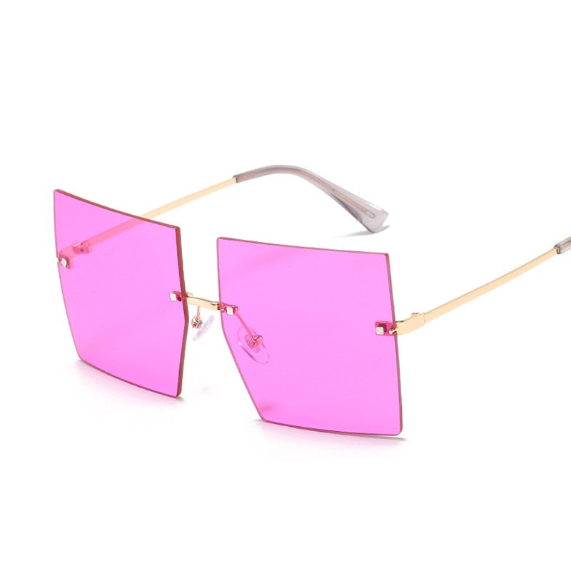 Oversized Rimless Square SunglassesSunglasses