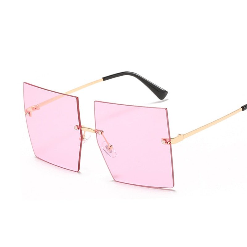 Oversized Rimless Square SunglassesSunglasses