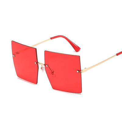 Oversized Rimless Square SunglassesSunglasses