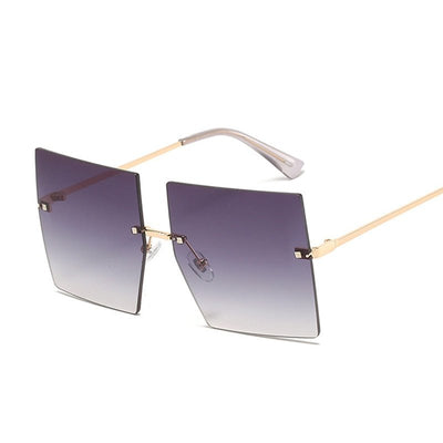 Oversized Rimless Square SunglassesSunglasses