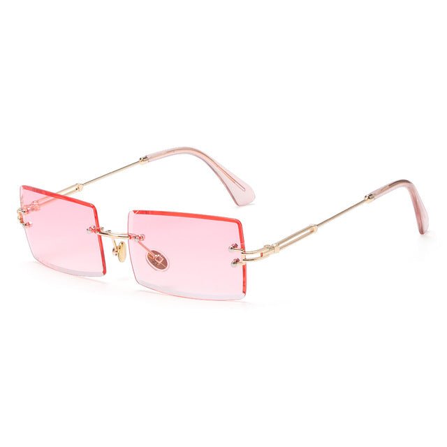 Rimless Small Rectangle Sunglasses