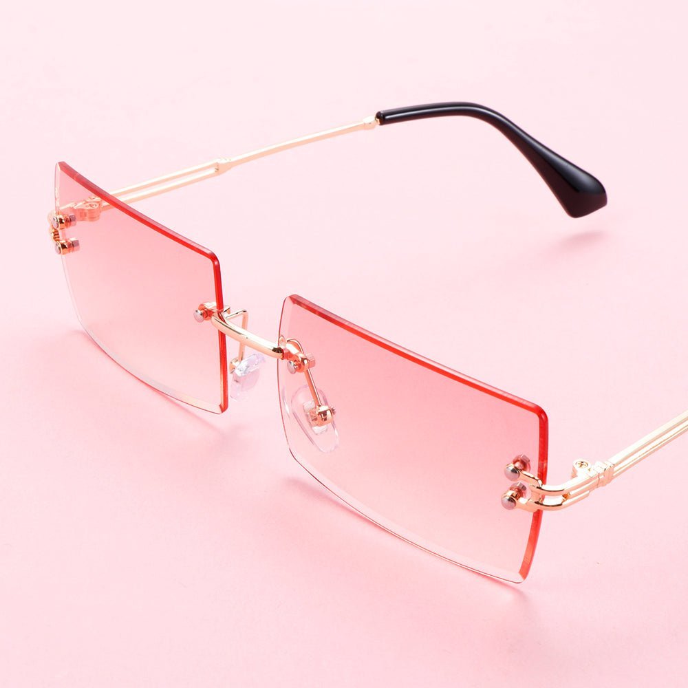 Rimless Small Rectangle Sunglasses