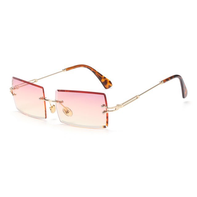 Rimless Small Rectangle Sunglasses