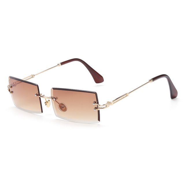 Rimless Small Rectangle Sunglasses
