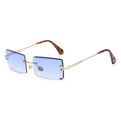 Rimless Small Rectangle Sunglasses