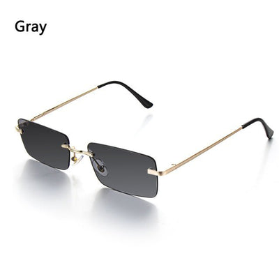 Rimless Small Rectangle Sunglasses