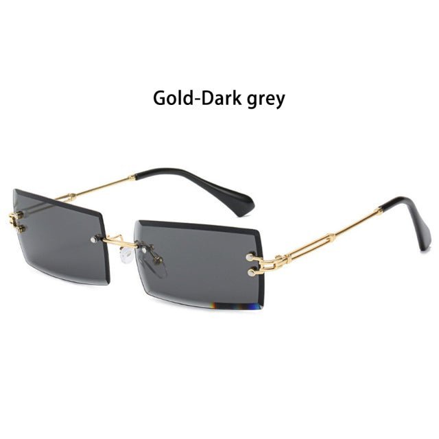 Rimless Small Rectangle Sunglasses