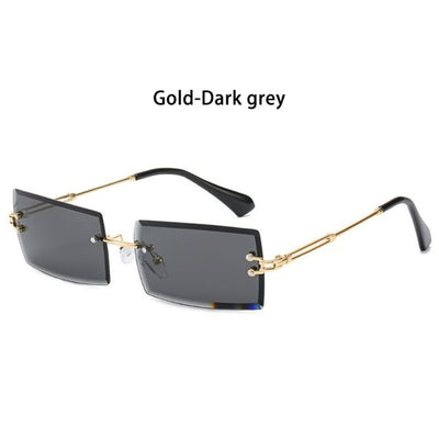 Rimless Small Rectangle Sunglasses