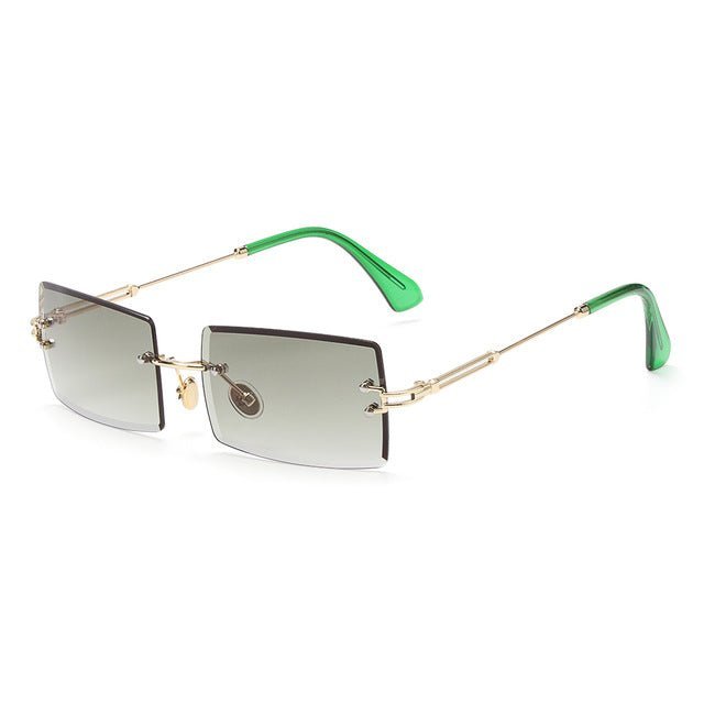 Rimless Small Rectangle Sunglasses