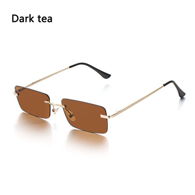 Rimless Small Rectangle Sunglasses