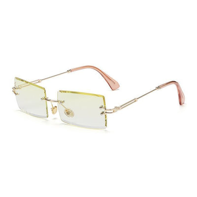 Rimless Small Rectangle Sunglasses