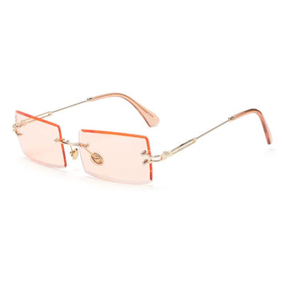 Rimless Small Rectangle Sunglasses