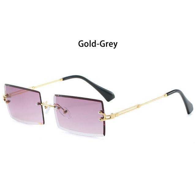 Rimless Small Rectangle Sunglasses