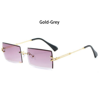 Rimless Small Rectangle Sunglasses