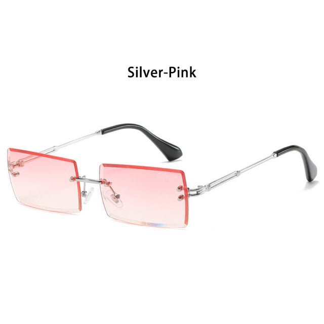 Rimless Small Rectangle Sunglasses
