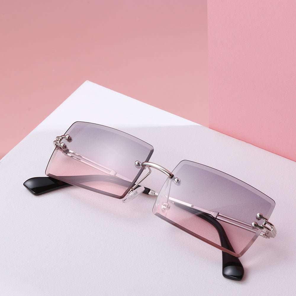 Rimless Small Rectangle Sunglasses