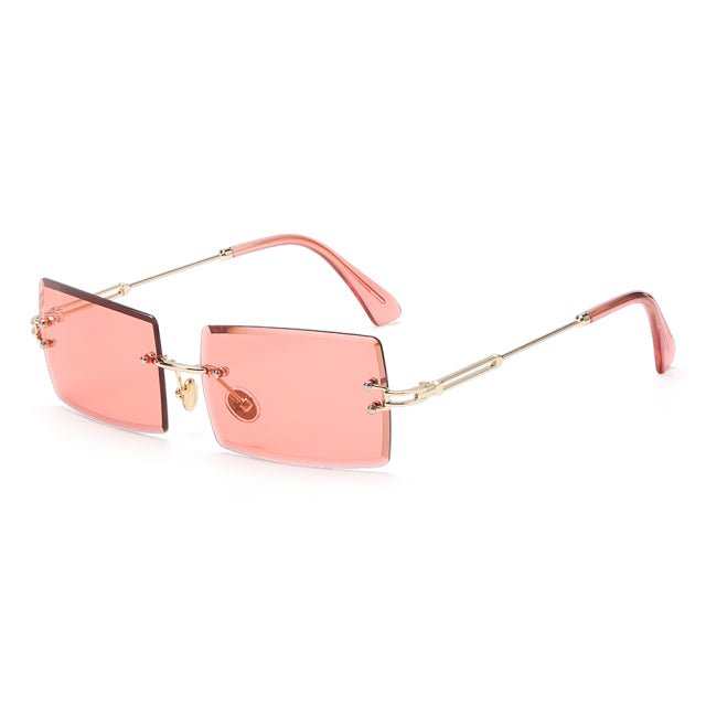 Rimless Small Rectangle Sunglasses