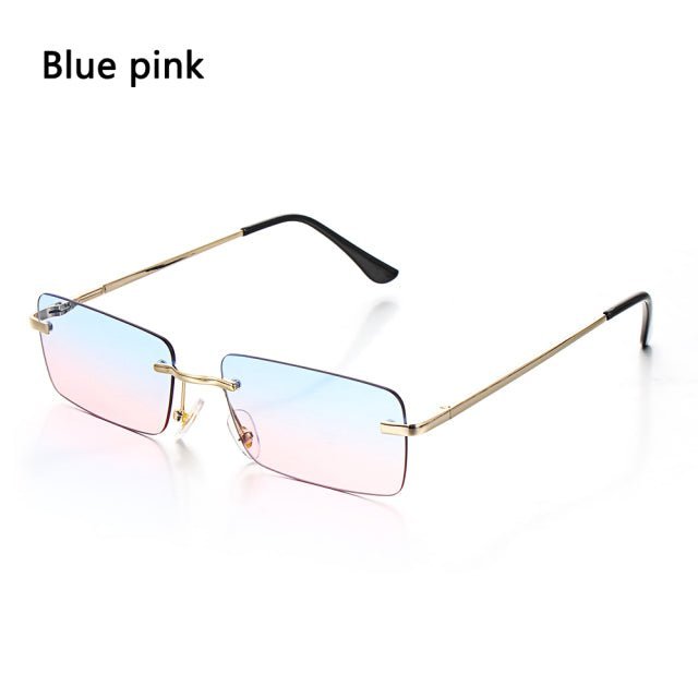 Rimless Small Rectangle Sunglasses