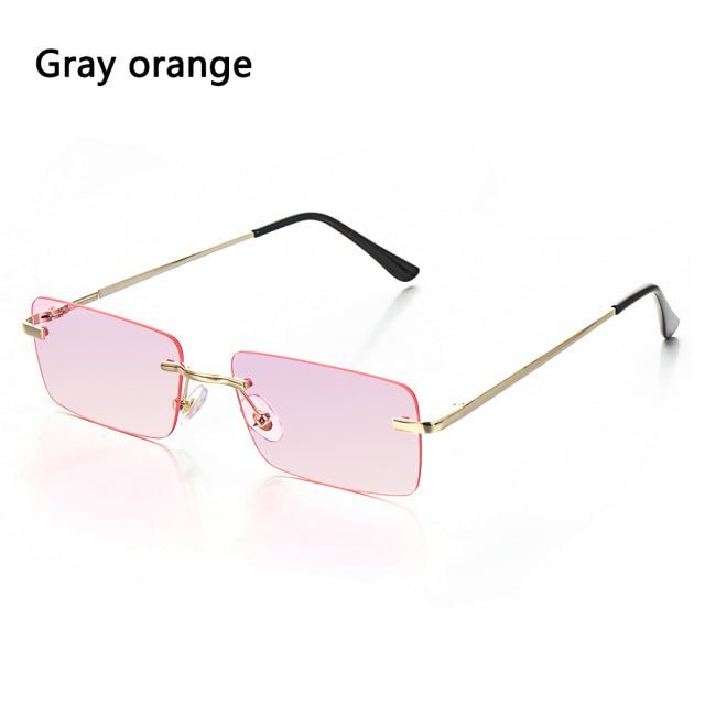 Rimless Small Rectangle Sunglasses