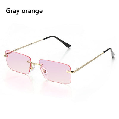 Rimless Small Rectangle Sunglasses