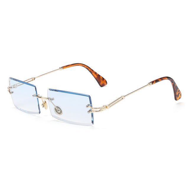 Rimless Small Rectangle Sunglasses