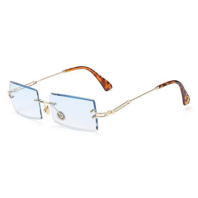Rimless Small Rectangle Sunglasses