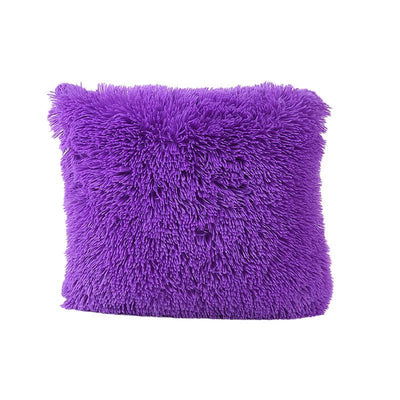 Sea Velvet Solid Color Cushion CoverShaggy pillow