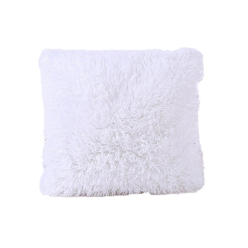 Sea Velvet Solid Color Cushion CoverShaggy pillow