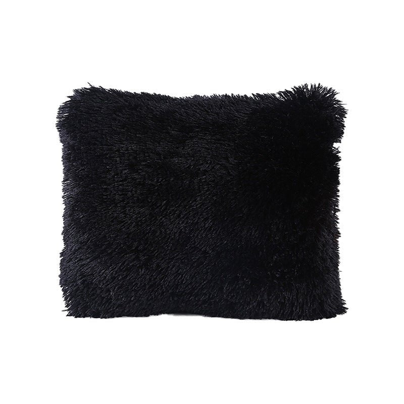 Sea Velvet Solid Color Cushion CoverShaggy pillow