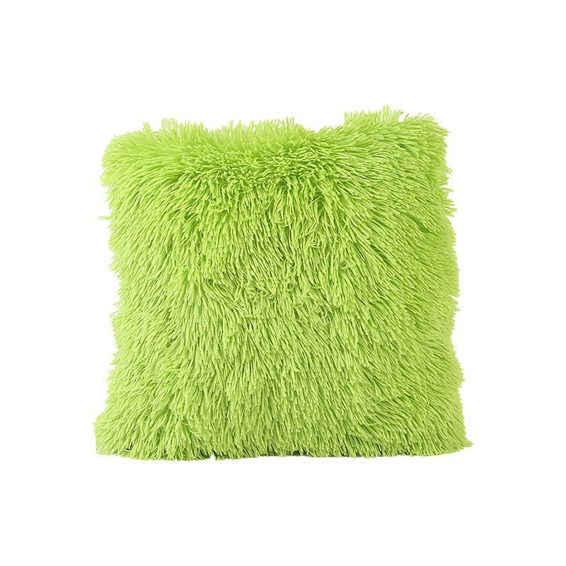 Sea Velvet Solid Color Cushion CoverShaggy pillow