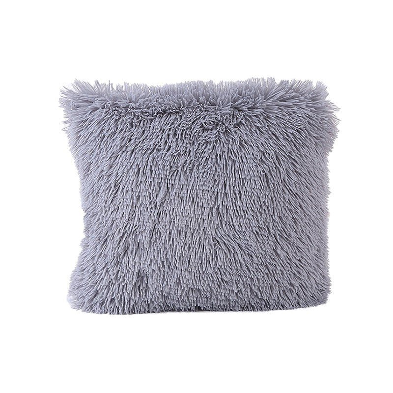 Sea Velvet Solid Color Cushion CoverShaggy pillow