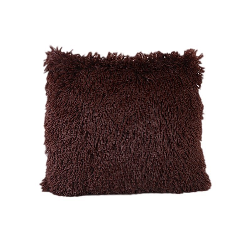 Sea Velvet Solid Color Cushion CoverShaggy pillow