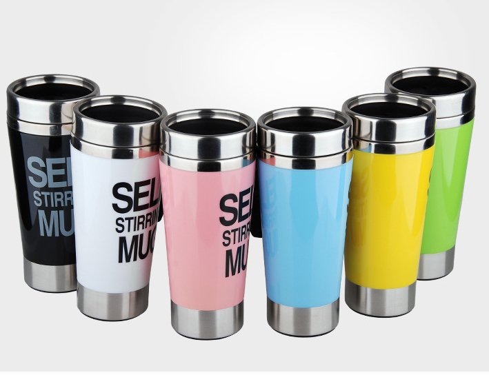 Self stirring Drinking mugsSelf stirring mugs